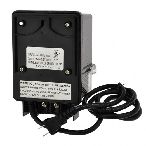 12V AC 88-Watt Landscape Lighting Transformer with Photo Sensor and